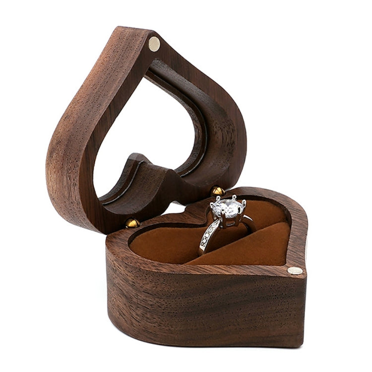 Wooden Heart Shape Ring Box Jewelry Storage Box Wedding Valentine Gift Box My Store