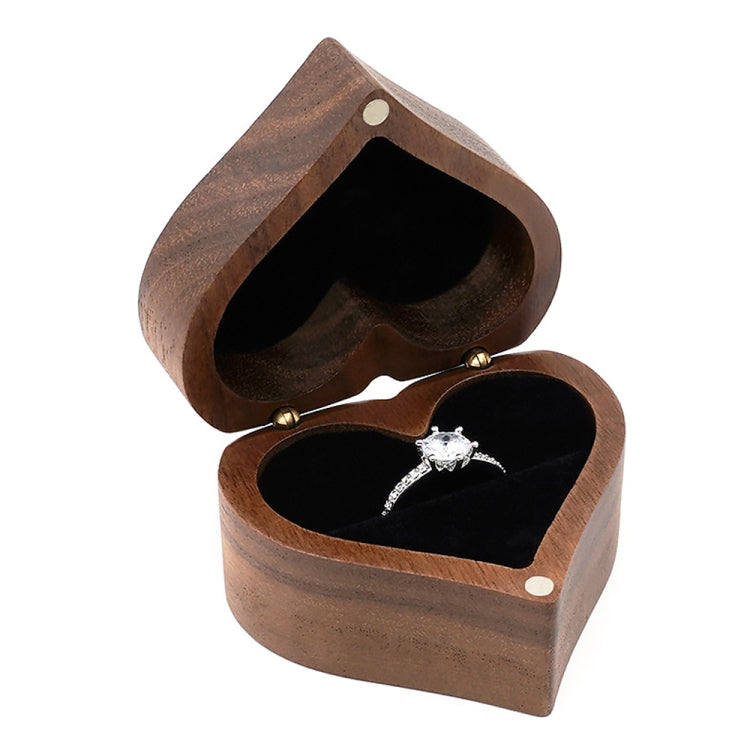 Wooden Heart Shape Ring Box Jewelry Storage Box Wedding Valentine Gift Box My Store