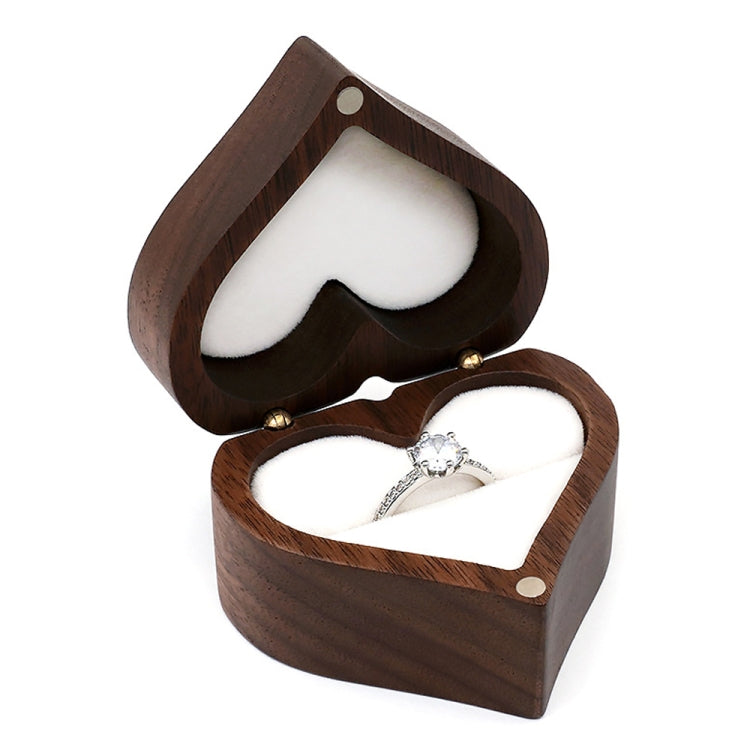 Wooden Heart Shape Ring Box Jewelry Storage Box Wedding Valentine Gift Box My Store