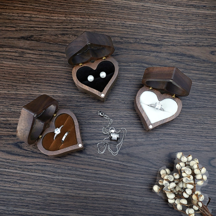 Wooden Heart Shape Ring Box Jewelry Storage Box Wedding Valentine Gift Box My Store