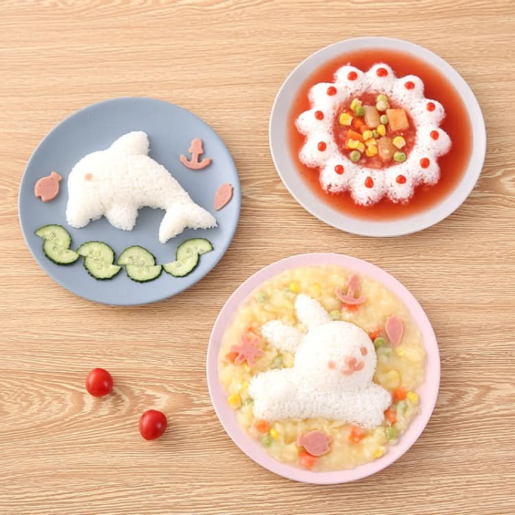 4pcs/Set Rabbit Dolphin Rice Sushi DIY Mold-Reluova