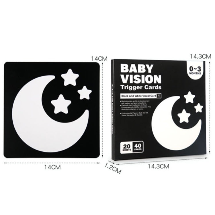 20pcs /Book Baby Early Learning Card Children Eye Care Visual Stimulation Card