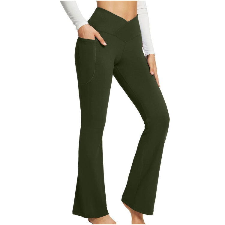 Women Sports Pant Solid Color High Waist Yoga Slimming Casual Loose Wide-leg Pants My Store