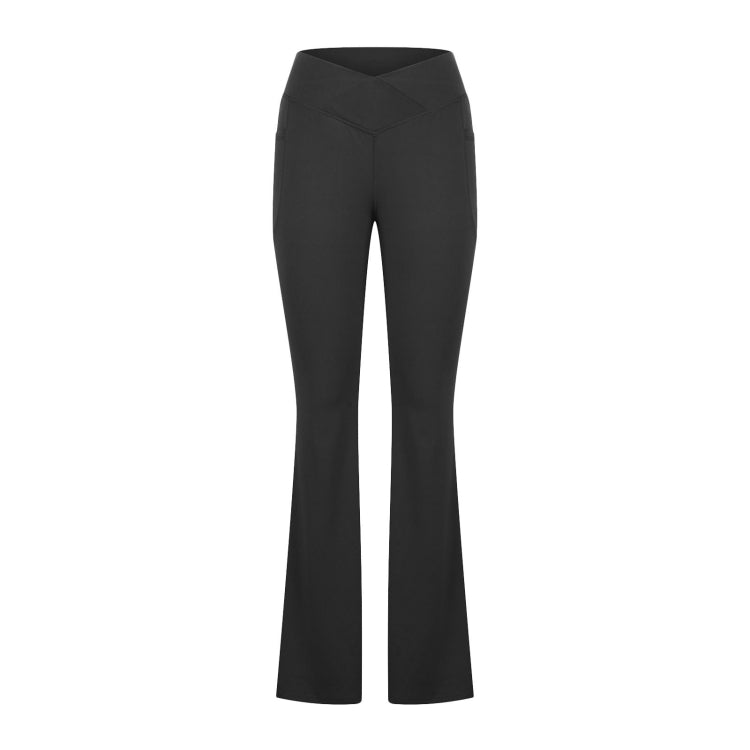 Women Sports Pant Solid Color High Waist Yoga Slimming Casual Loose Wide-leg Pants