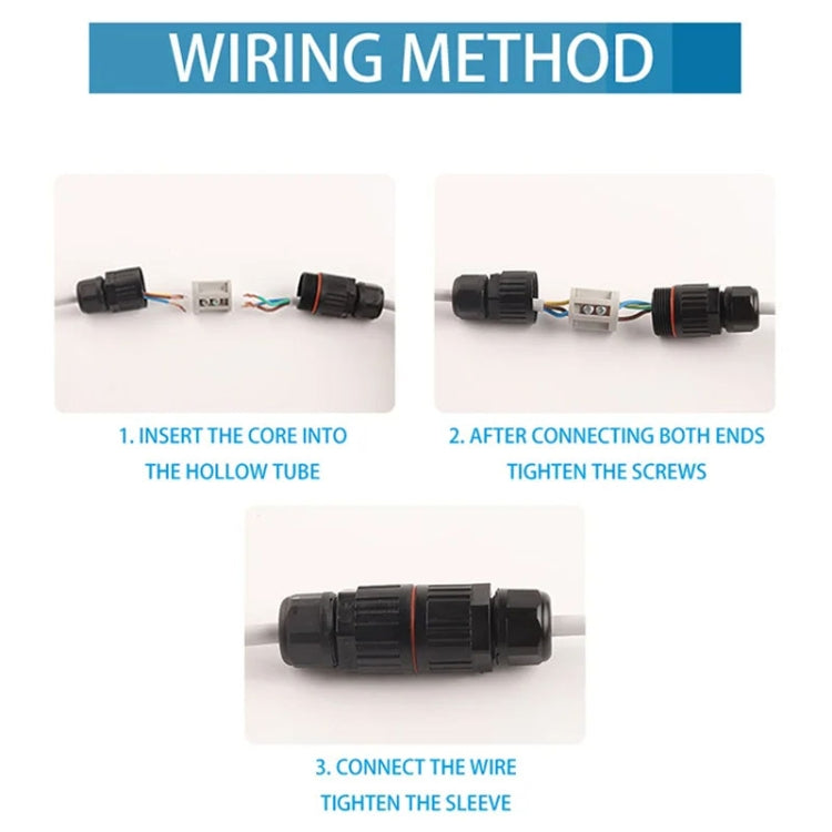 Outdoor T-Wire Terminal Block Three Pole Male And Female Docking Waterproof Connector My Store