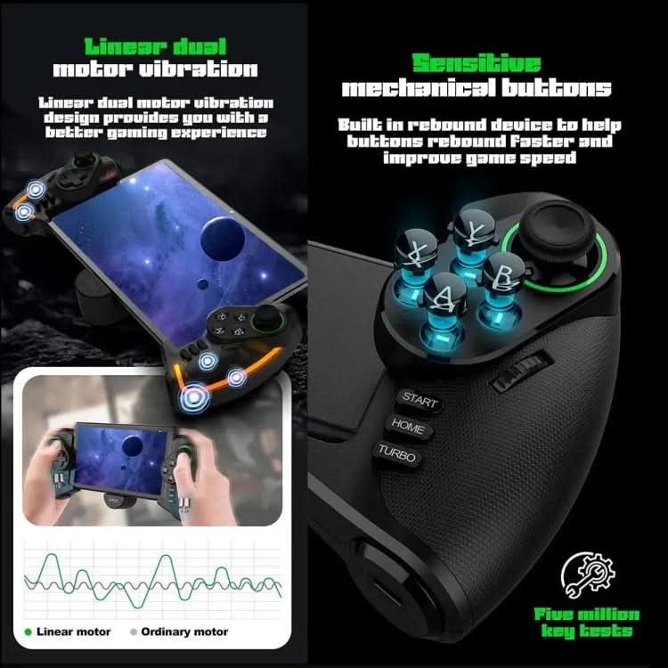 IPEGA Mechanical Gamepad Tablet Cell Phone Stretch Wireless Bluetooth Grip For N-S / P3 / PC / Switch / Android / IOS Reluova