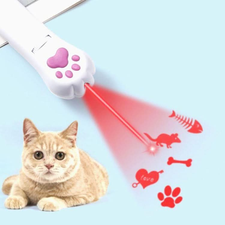 Pet Projection Toy USB Rechargeable LED Pattern Projector Cat Teaser Interactive Toys - Reluova