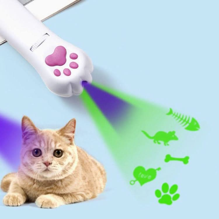 Pet Projection Toy USB Rechargeable LED Pattern Projector Cat Teaser Interactive Toys - Reluova