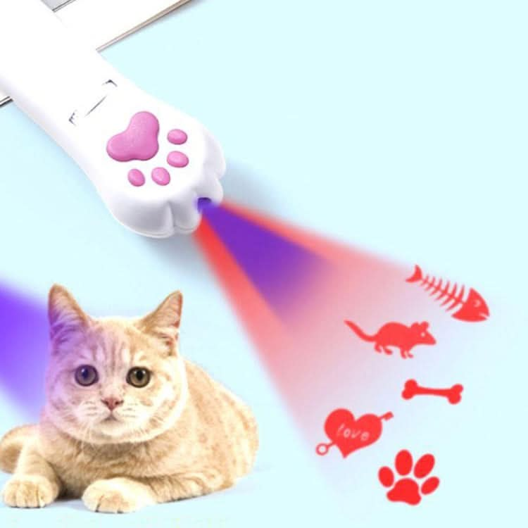 Pet Projection Toy USB Rechargeable LED Pattern Projector Cat Teaser Interactive Toys - Reluova