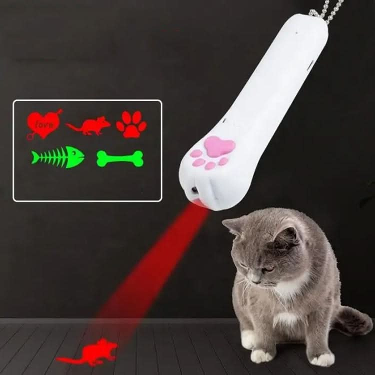 Pet Projection Toy USB Rechargeable LED Pattern Projector Cat Teaser Interactive Toys - Reluova