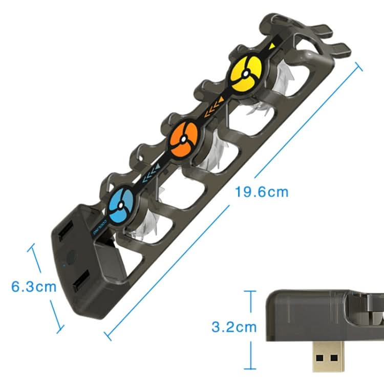 HHC-P5032 For PS5 Host Cooling Fan Hollow Cooling Heat Sink Multi-Color LED Light Three-Speed Cooling Fan Accessories Reluova
