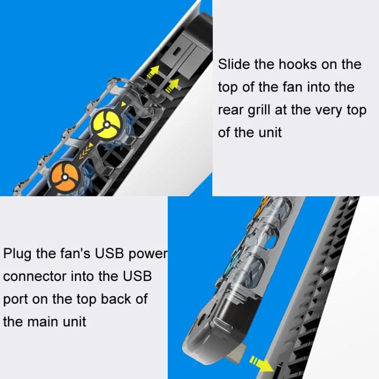 HHC-P5032 For PS5 Host Cooling Fan Hollow Cooling Heat Sink Multi-Color LED Light Three-Speed Cooling Fan Accessories Reluova