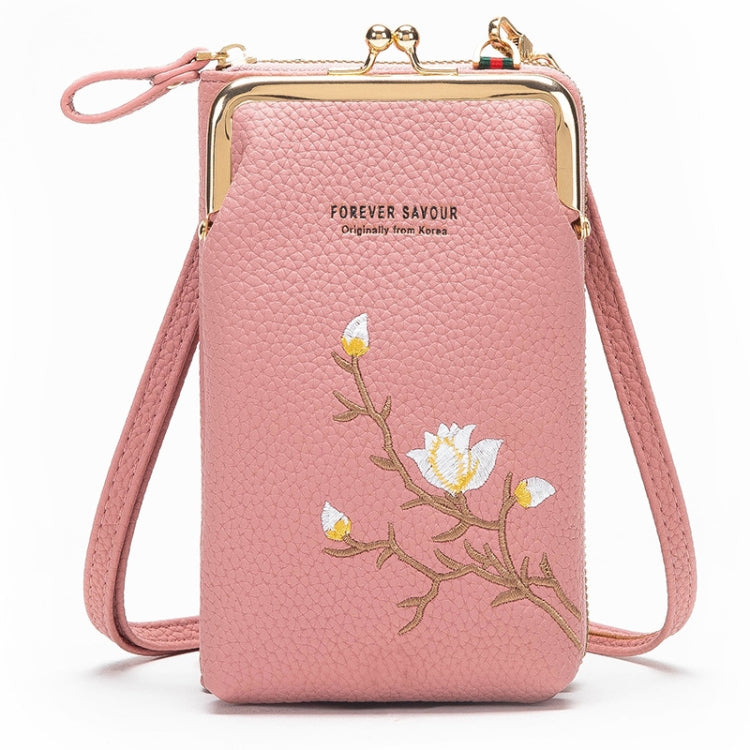 Mini Embroidered Single-shoulder Phone Bag Crossbody Long Ladies Wallet My Store