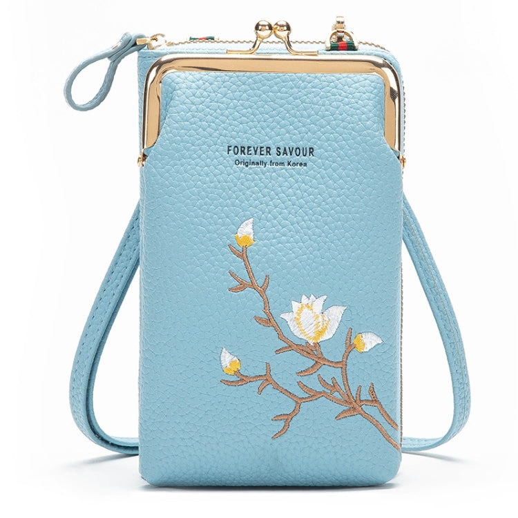 Mini Embroidered Single-shoulder Phone Bag Crossbody Long Ladies Wallet My Store