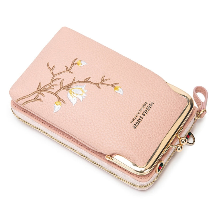 Mini Embroidered Single-shoulder Phone Bag Crossbody Long Ladies Wallet My Store