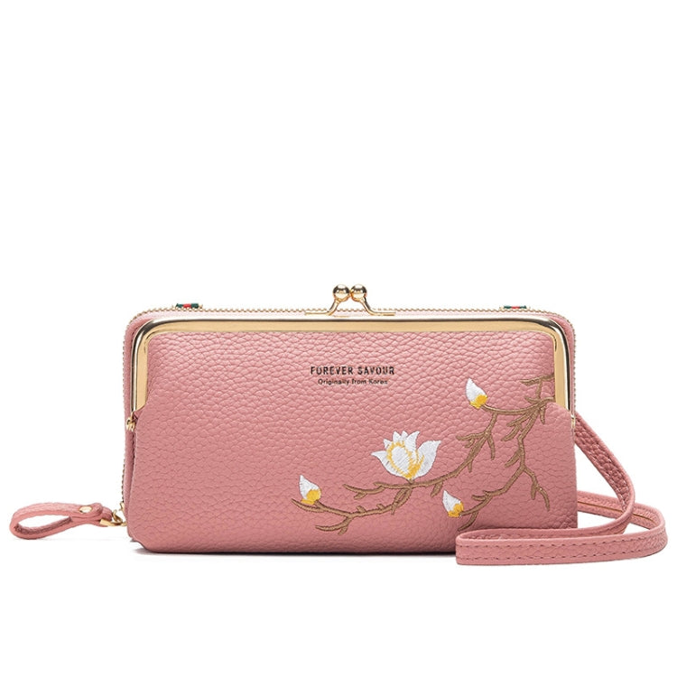 Embroidered Large Capacity Single-shoulder Phone Bag Crossbody Zipper Long Ladies Wallet My Store