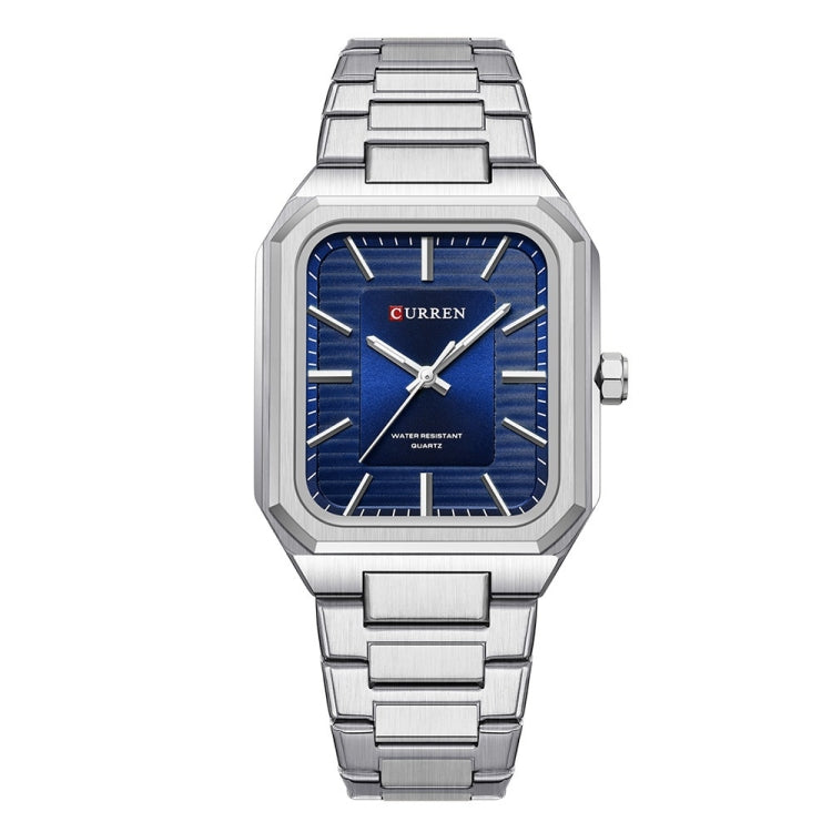 Curren 8457 Business Steel Strap Square Men Quartz Watch Reluova