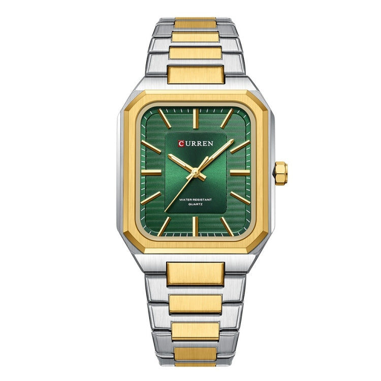 Curren 8457 Business Steel Strap Square Men Quartz Watch Reluova