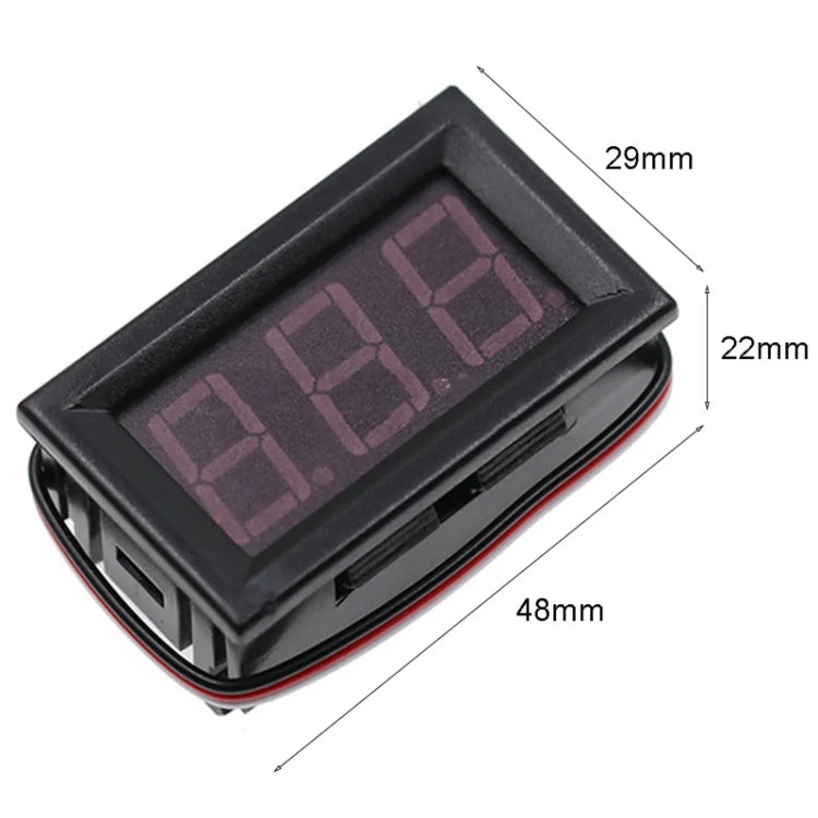 0V-30V 3 Wire DC Voltmeter Terminal 0.56 Inch LED Digital Voltmeter Accessories Reverse Connection Protection