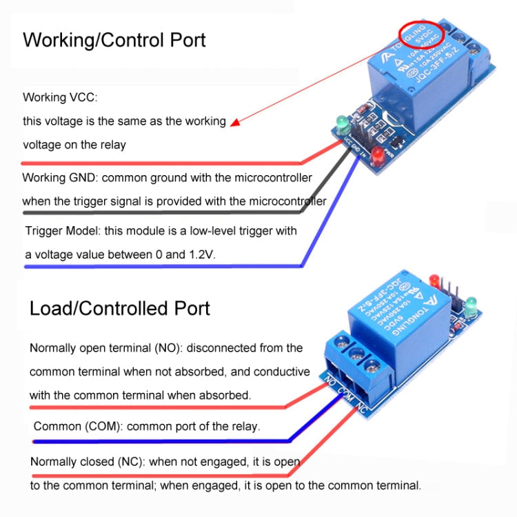 1 Way Relay Module Low Power Trigger Relay Expansion Board