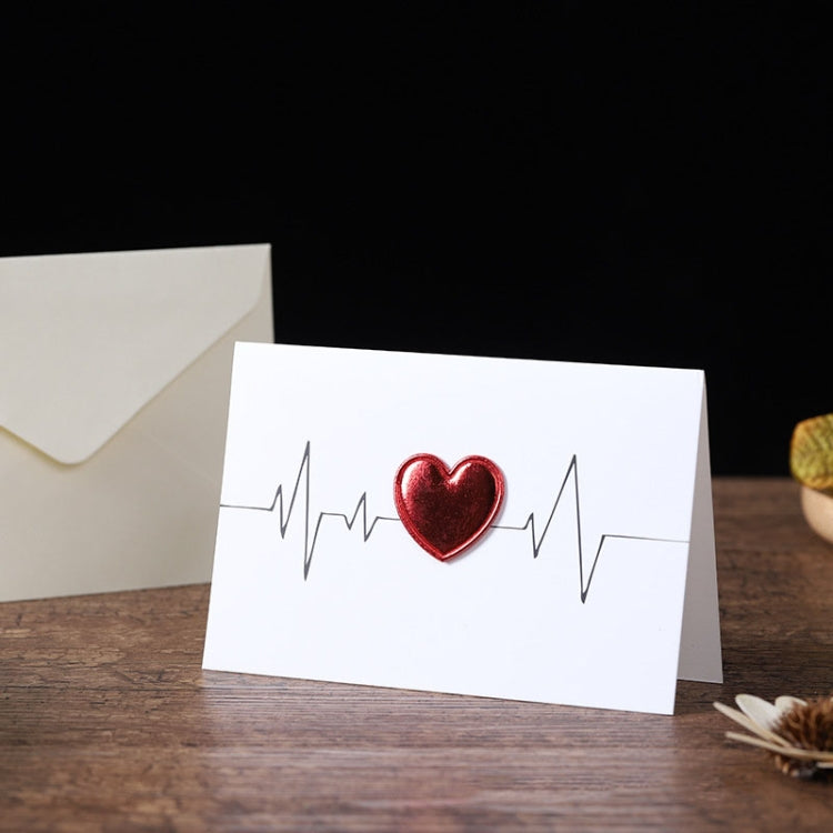 3D Heart Valentine Day Greeting Card Blessings Messages Cards with Envelopes My Store