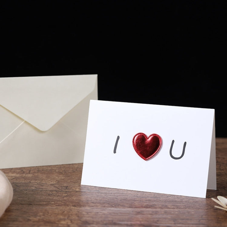 3D Heart Valentine Day Greeting Card Blessings Messages Cards with Envelopes