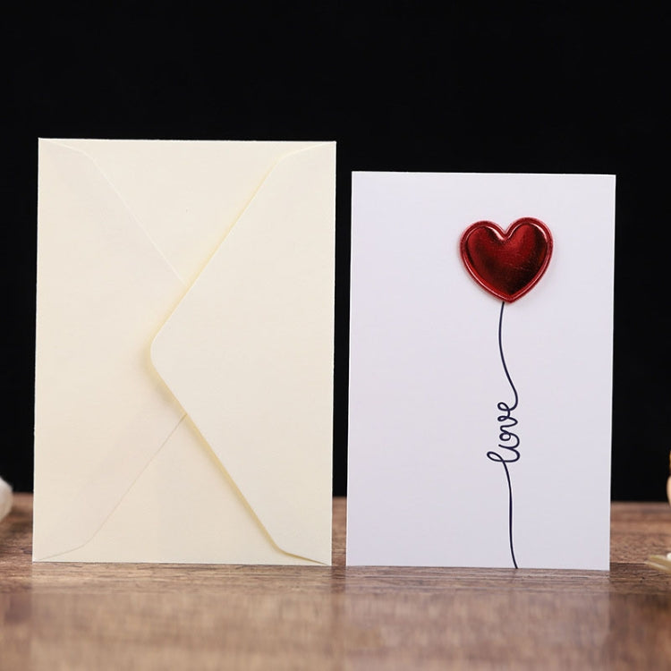 3D Heart Valentine Day Greeting Card Blessings Messages Cards with Envelopes My Store