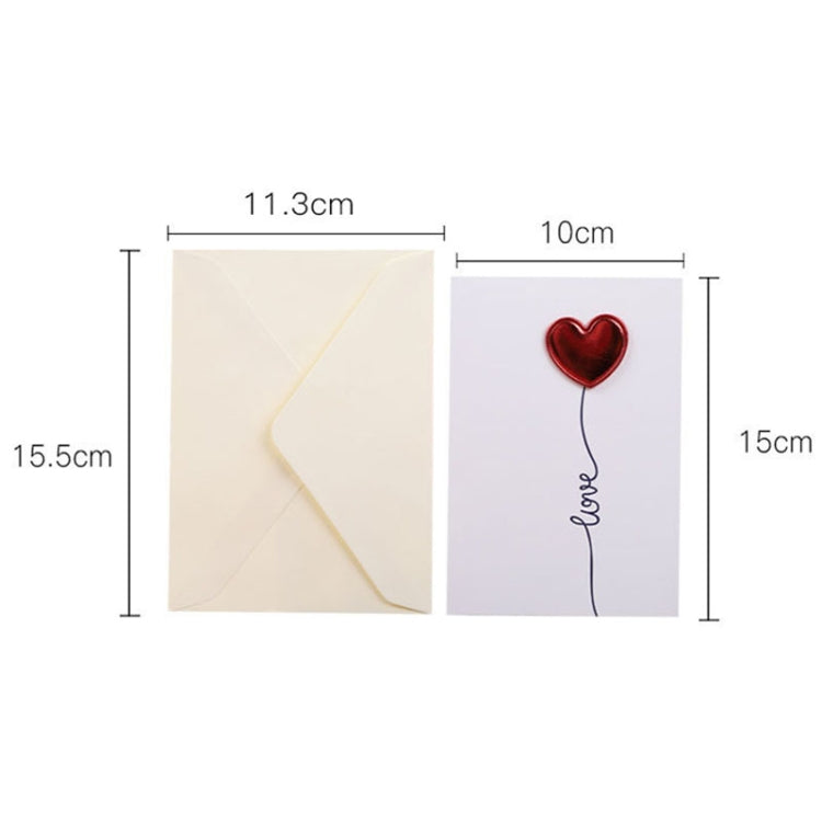 3D Heart Valentine Day Greeting Card Blessings Messages Cards with Envelopes My Store