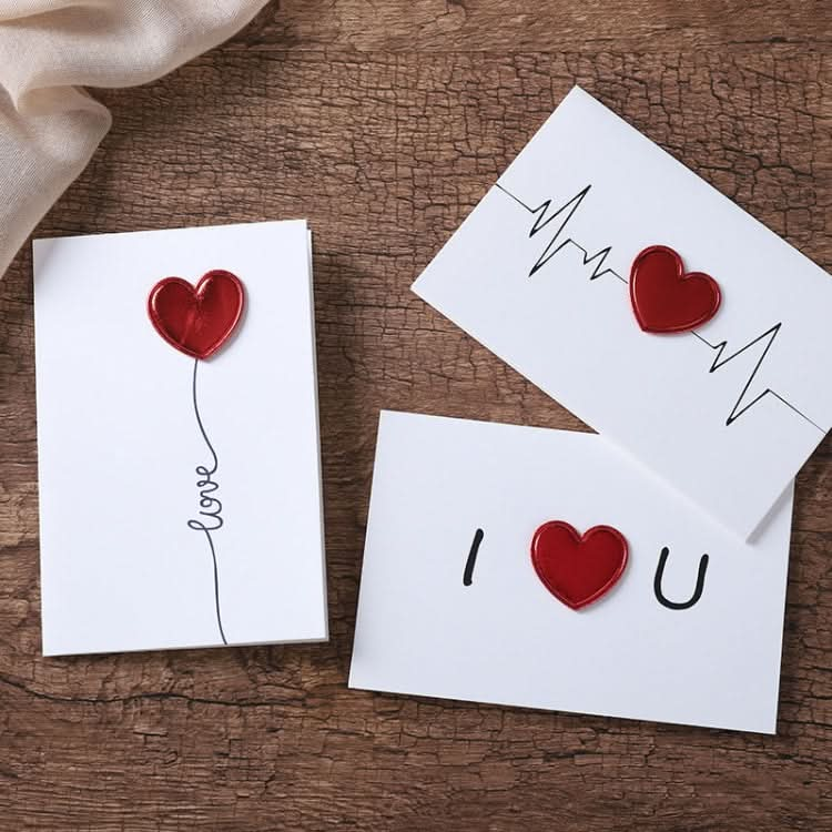 3D Heart Valentine Day Greeting Card Blessings Messages Cards with Envelopes, Spec: Palm-Reluova