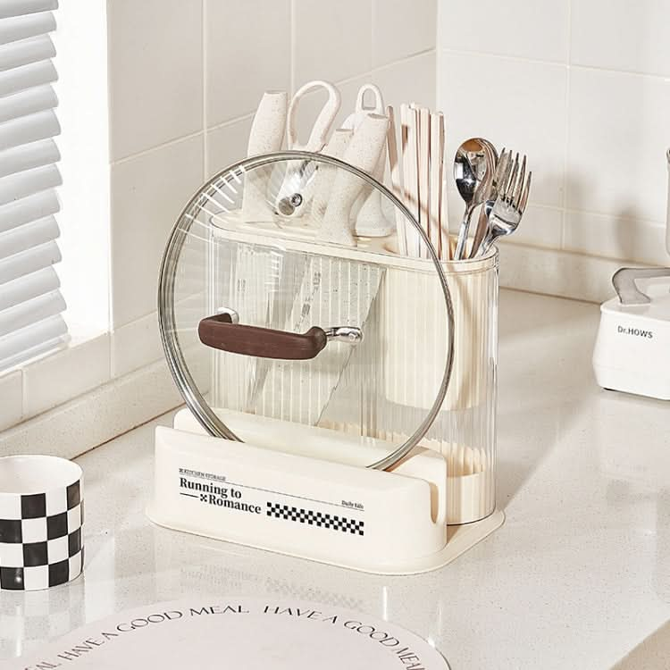 Cream Style Kitchen Storage Rack Knife Holder Chopping Board Reluova