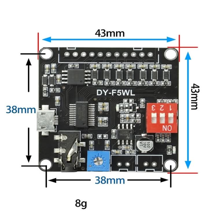 5W MP3 Voice Playback Control 32M Storage Custom Audio Module Reluova