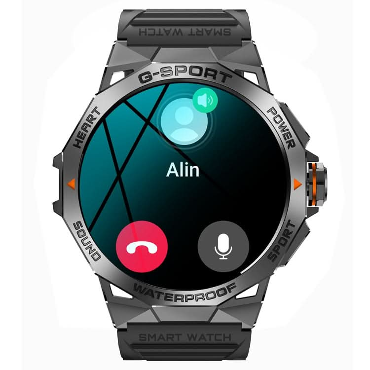 K62 1.43 Inch Waterproof Bluetooth Call Weather Music Smart Sports Watch