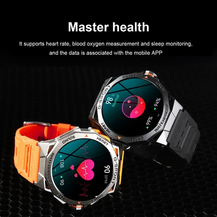 K62 1.43 Inch Waterproof Bluetooth Call Weather Music Smart Sports Watch