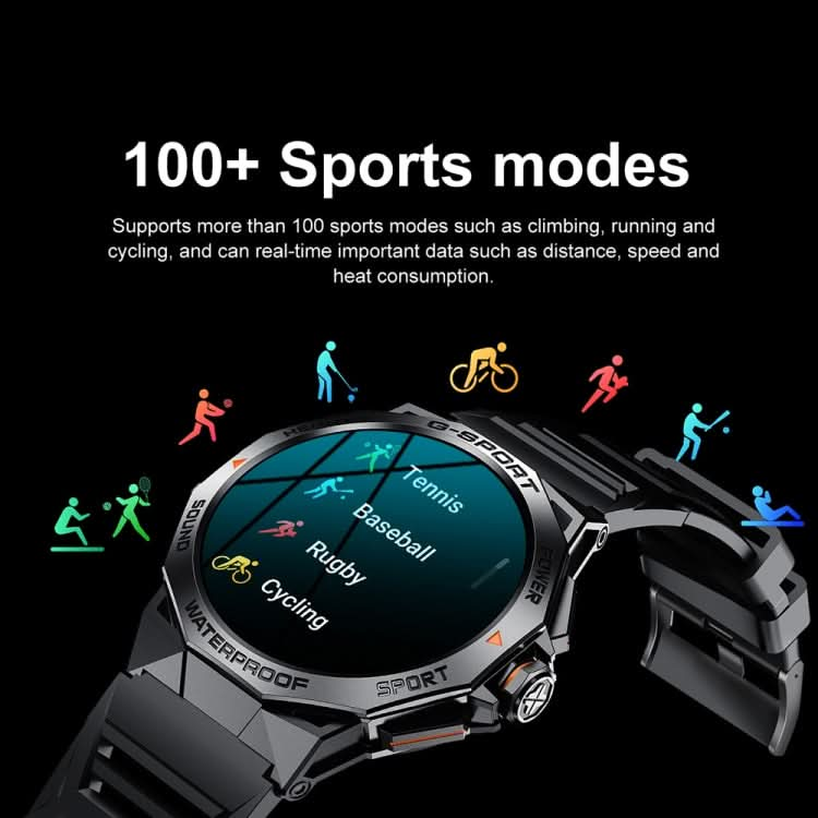 K62 1.43 Inch Waterproof Bluetooth Call Weather Music Smart Sports Watch