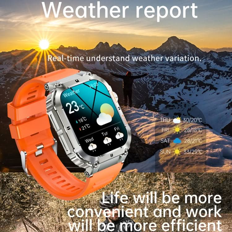 K57 Pro 1.96 Inch Bluetooth Call Music Weather Display Waterproof Smart Watch