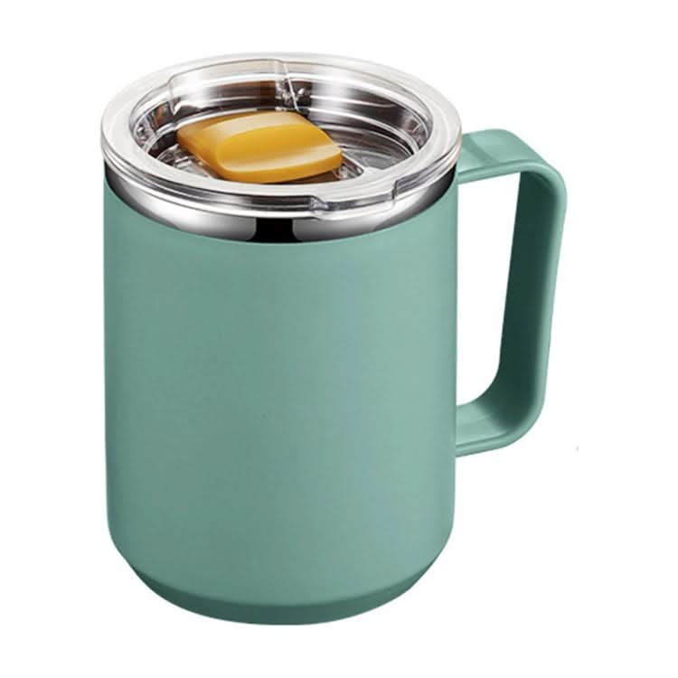 401-500ml 304 Stainless Steel Portable Mug Coffee Cup with Lid Leakproof Thermos Drink Bottle(Green)-Reluova