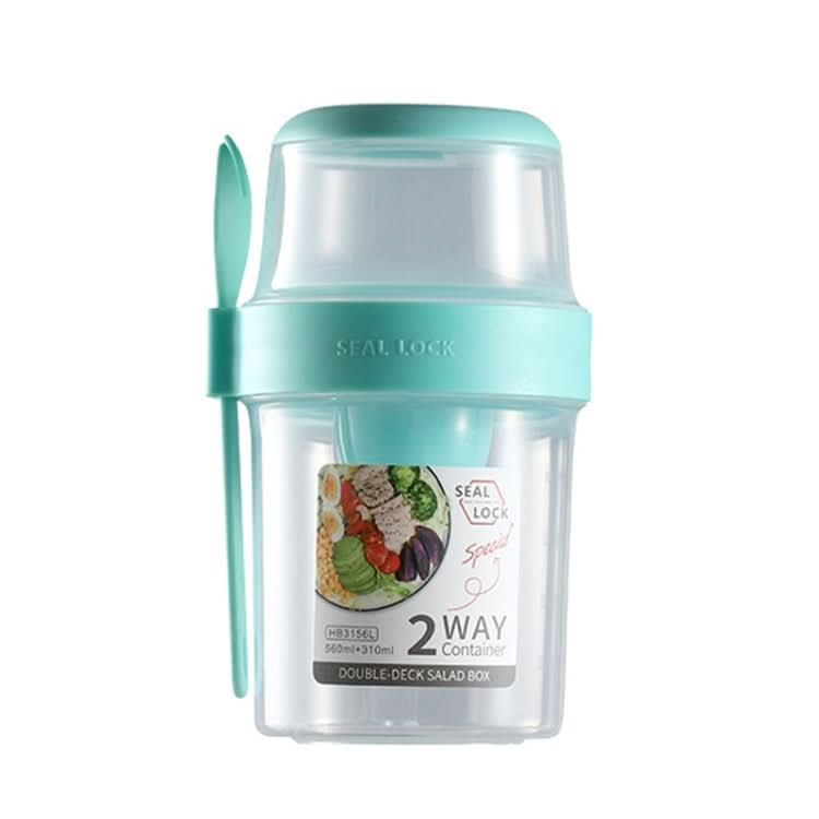 Salad Meal Shaker Cup Portable Fruit and Vegetable Container with Fork Dressing Box Reluova