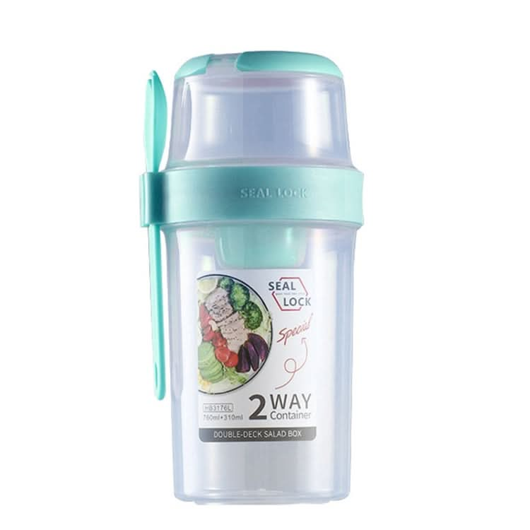 Salad Meal Shaker Cup Portable Fruit and Vegetable Container with Fork Dressing Box Reluova