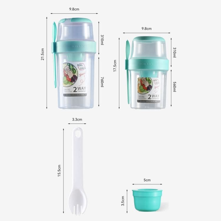 Salad Meal Shaker Cup Portable Fruit and Vegetable Container with Fork Dressing Box Reluova