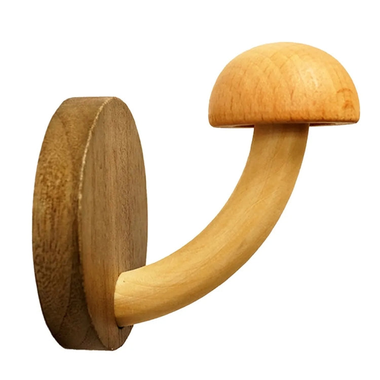 Wooden Mushroom Shape Punch-Free Coat Hook Home Decoration Storage Hook My Store