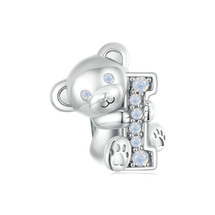 S925 Sterling Silver Valentine Day Cute Bear Beaded DIY Jewelry My Store