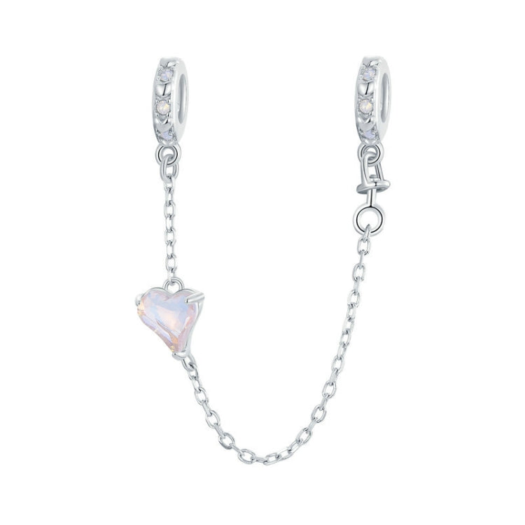 S925 Sterling Silver Valentine Day Love Safety Chain DIY Beading My Store