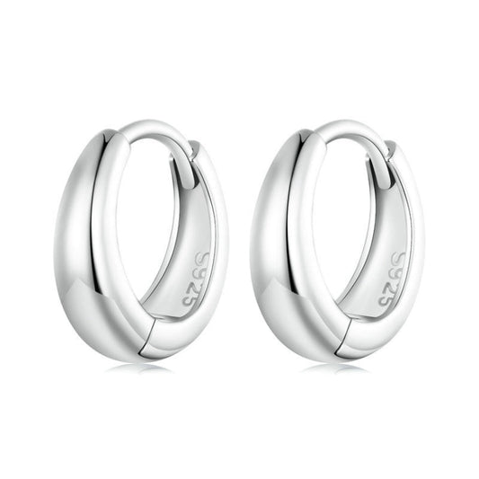 S925 Sterling Silver Electroplated Hoop Earrings My Store