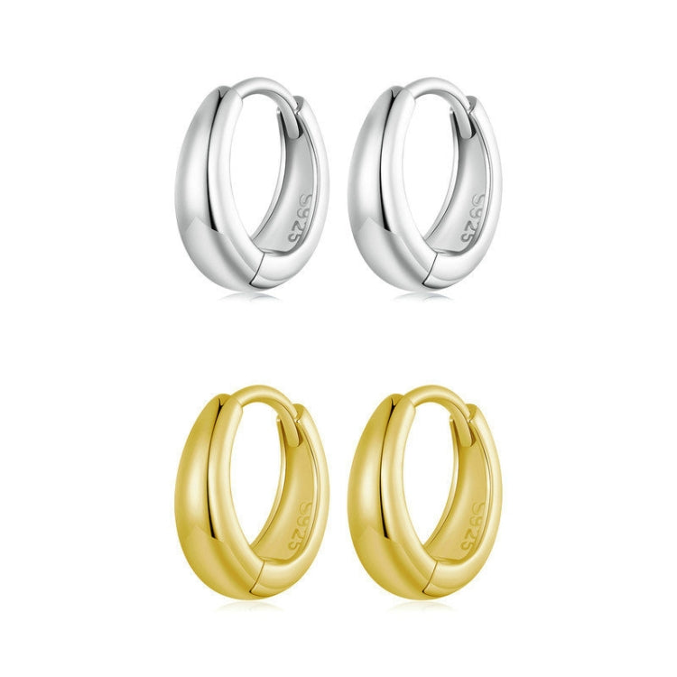 S925 Sterling Silver Electroplated Hoop Earrings My Store