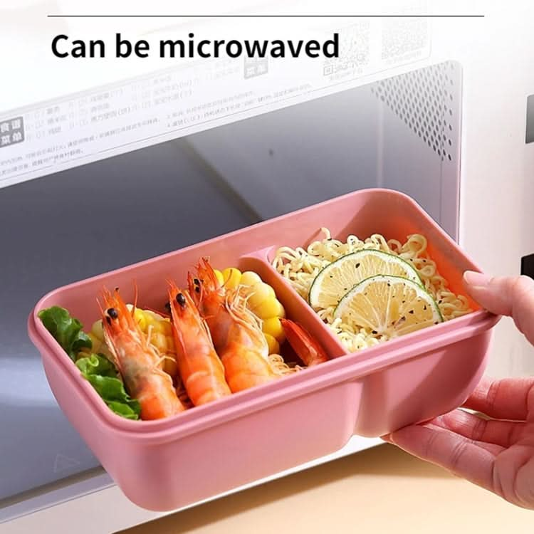 Rectangle Microwaveable Lunch Box Hermetic Bento Box with Spoon Chopsticks Reluova