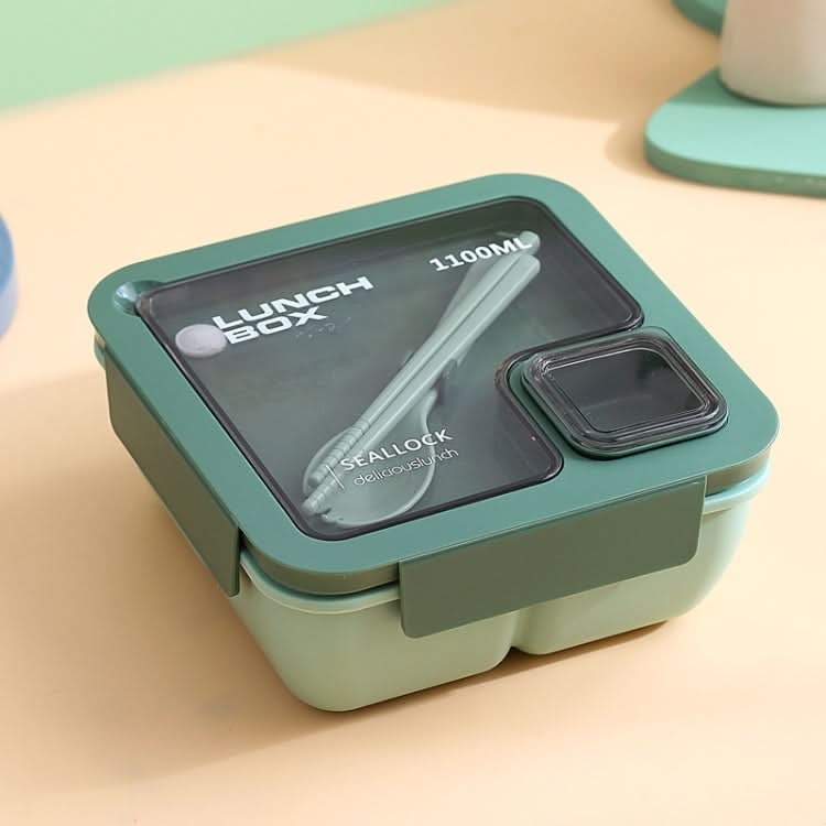 Square Microwaveable Lunch Box Hermetic Bento Box with Spoon Chopsticks Reluova