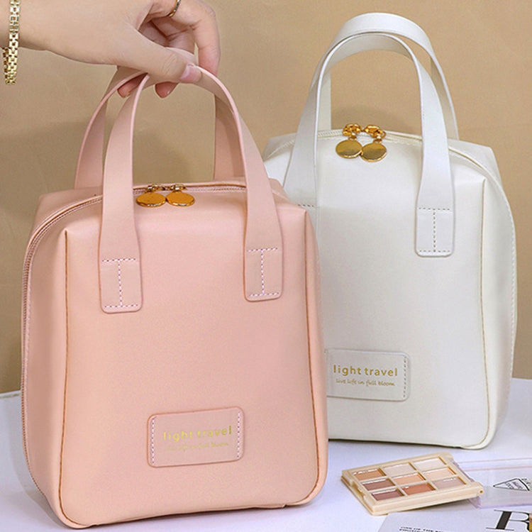 PU Leather Handheld Makeup Bag Travel Large Capacity Portable Cosmetics Storage Bag My Store