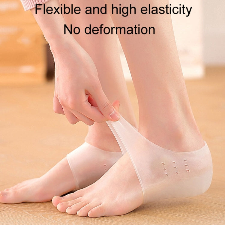 1pair Invisible Height Increasing Insole Silicone Sole Breathable Heel Pads-Reluova