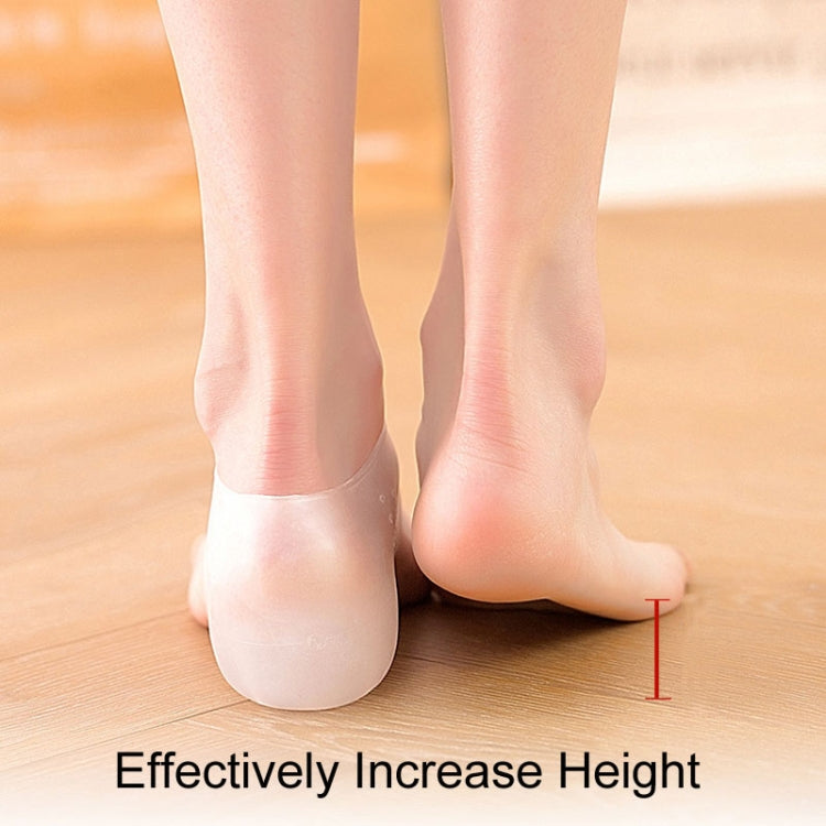 1pair Invisible Height Increasing Insole Silicone Sole Breathable Heel Pads-Reluova