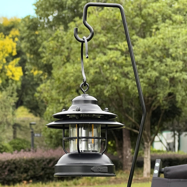 Outdoor Camping Desk Lamp Frame Retro Iron Art Camp Lamp Hanging Shelf Desktop Magnet Light Pole Reluova